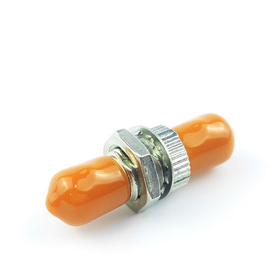 ST APC Simplex acoplador de fibra óptica circular para material plástico de liga de zinco FTTH