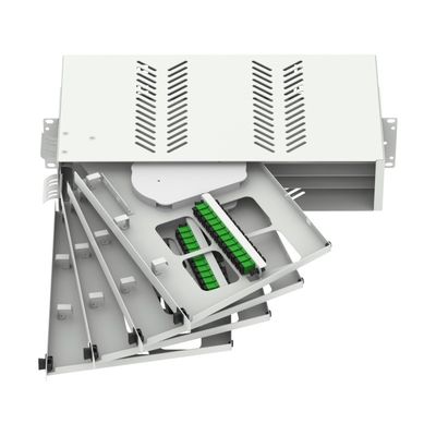 19 polegadas Fibra Óptica Patch Panel Sub ODF com conectores SC LC e aço laminado a frio