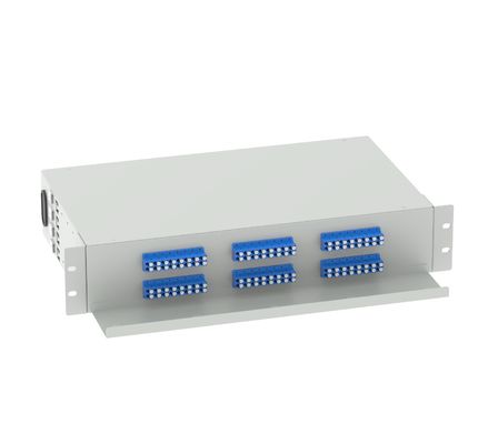 Quadro de distribuição subóptico 48 portas 19 polegadas LC UPC patch panel para rede FTTH melhor