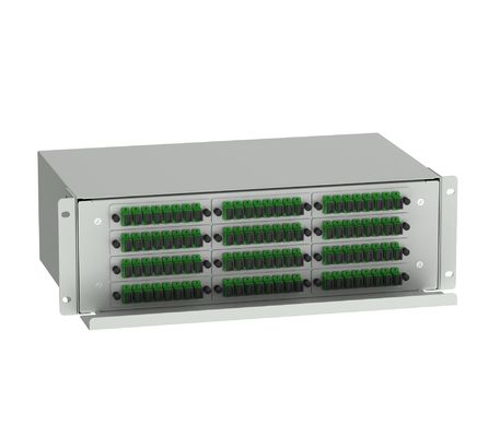Centro de dados FTTX SC Tipo 96 Portos Fibra Ótica Distribuição Patchpanel Fibra Ótica Equipamento