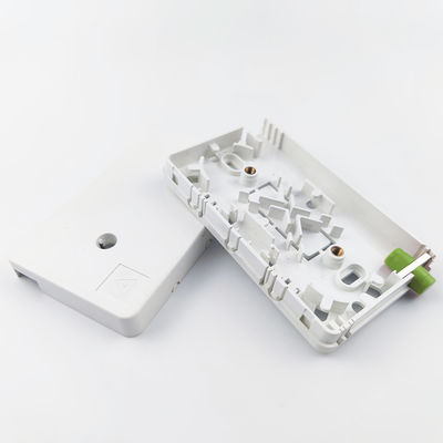 2 núcleos FC APC montados na parede painel de tomada de fibra óptica de plástico para interiores