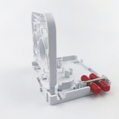 2 núcleos ST UPC Fibra Óptica de Plástico Face Plate Socket Panel para integração FTTH branco