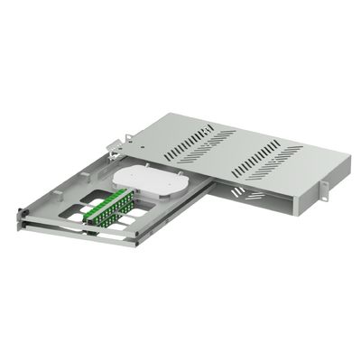 Quadro de distribuição subóptico 24 portas LC APC Swing Tipo 19 polegadas Fibra Óptica Patch Panel