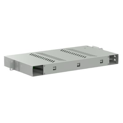 Quadro de distribuição subóptico 24 portas LC APC Swing Tipo 19 polegadas Fibra Óptica Patch Panel