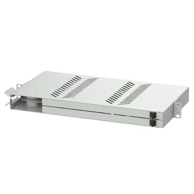 Quadro de distribuição subóptico 24 portas LC APC Swing Tipo 19 polegadas Fibra Óptica Patch Panel