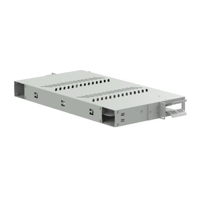 Quadro de distribuição subóptico 24 portas LC APC Swing Tipo 19 polegadas Fibra Óptica Patch Panel