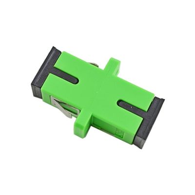 Adaptador de fibra óptica Quad SC à prova de poeira sem orelhas com APC UPC PC PBT Material 1 Porta/2 Portas