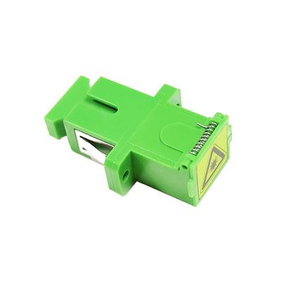 Adaptador de fibra óptica Quad SC à prova de poeira sem orelhas com APC UPC PC PBT Material 1 Porta/2 Portas