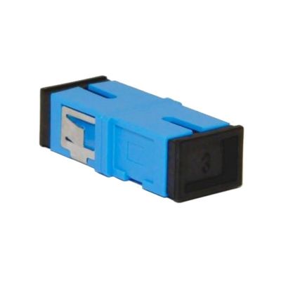 Adaptador de fibra óptica Quad SC à prova de poeira sem orelhas com APC UPC PC PBT Material 1 Porta/2 Portas