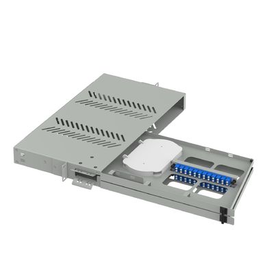 24 Portos LC UPC Swing Type Fiber Optic Patch Panel para quadro de distribuição subóptico