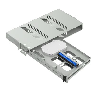 Data Center Optimum 24 portas 19 polegadas Tipo de balanço SC UPC Fibra Óptica Patch Panel Sub ODF