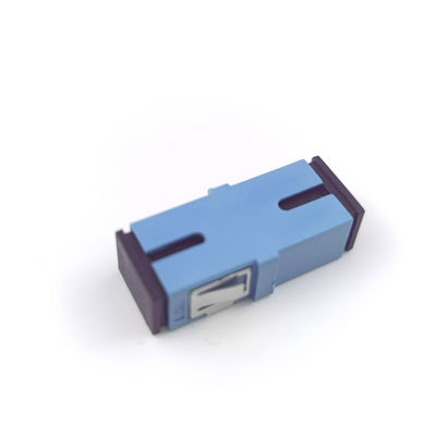 1 Port PBT Material sem orelhas e à prova de poeira Simplex Coupler SC Adaptador de fibra óptica com UPC