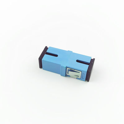 1 Port PBT Material sem orelhas e à prova de poeira Simplex Coupler SC Adaptador de fibra óptica com UPC