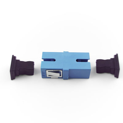 1 Port PBT Material sem orelhas e à prova de poeira Simplex Coupler SC Adaptador de fibra óptica com UPC