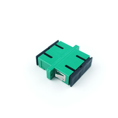 SC APC Dustproof Duplex Coupler com conexão ativa de fibra óptica verde de 2 portas