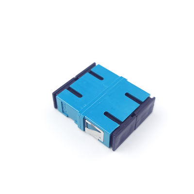 Adaptador duplex de fibra óptica SC/UPC para FTTH à prova de poeira Adaptador sem orelhas 2 portas