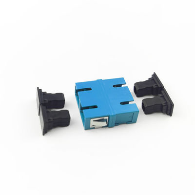 Adaptador duplex de fibra óptica SC/UPC para FTTH à prova de poeira Adaptador sem orelhas 2 portas