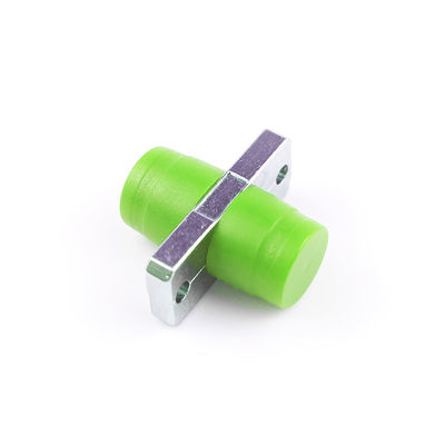 Adaptador de fibra óptica FTTH Simplex APC FC com cor verde e característica retangular