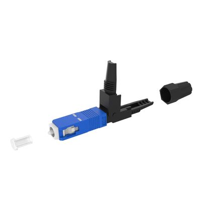 Simplex SC Fibra Óptica Conector Rápido UPC Polido para FTTH Field Assembly em Rede
