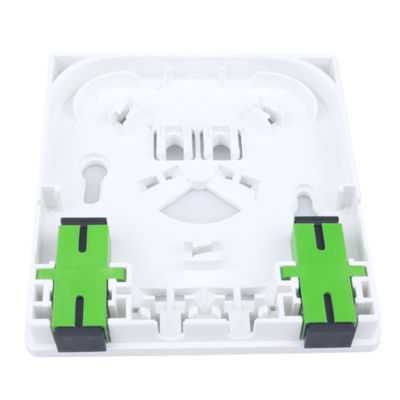 Conector SC Tipo 2 Núcleos Painel de tomada de placa de fachada de fibra óptica de plástico para FTTH interior