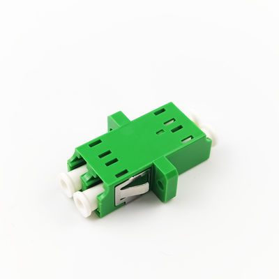 Função de adaptador de fibra óptica de ouvido verde duplex A LC APC para conexão de fibra óptica