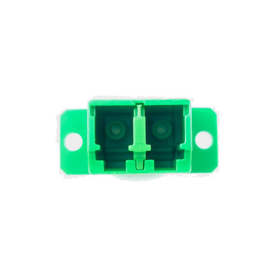 Função de adaptador de fibra óptica de ouvido verde duplex A LC APC para conexão de fibra óptica