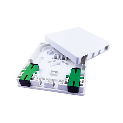 Conector SC Tipo 2 Núcleos Painel de tomada de placa de fachada de fibra óptica de plástico para FTTH interior