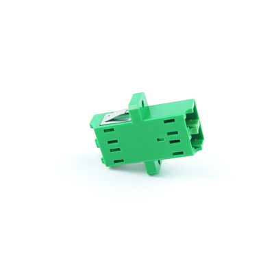 Função de adaptador de fibra óptica de ouvido verde duplex A LC APC para conexão de fibra óptica