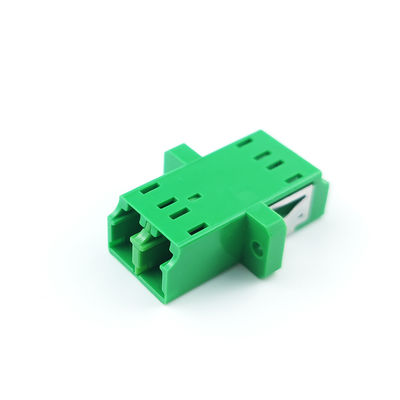 Função de adaptador de fibra óptica de ouvido verde duplex A LC APC para conexão de fibra óptica