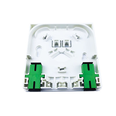 Conector SC Tipo 2 Núcleos Painel de tomada de placa de fachada de fibra óptica de plástico para FTTH interior