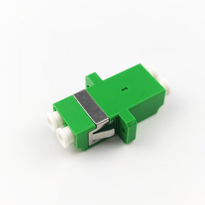 Função de adaptador de fibra óptica de ouvido verde duplex A LC APC para conexão de fibra óptica
