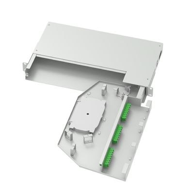 24 Núcleos LC APC Tipo 19 polegadas Swing Patch Panel Quadro de Distribuição Subóptica Melhor Cinza