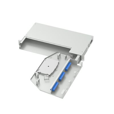 Equipamento de fibra óptica de 24 núcleos 19 polegadas painel de patch de balanço LC tipo UPC para FTTX ODN