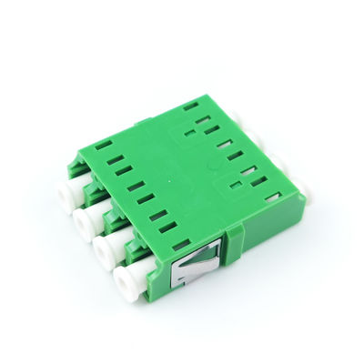 4 Portos Verde LC APC Adaptador de Fibra Óptica acoplador quadrado sem orelhas para desempenho FTTH