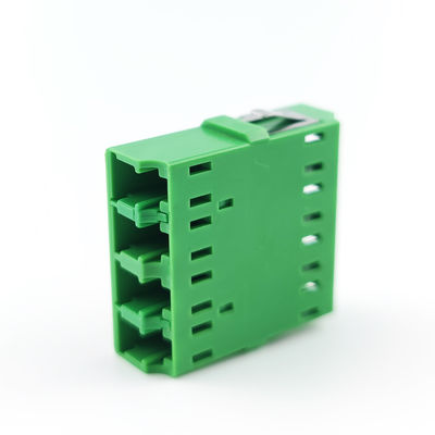 4 Portos Verde LC APC Adaptador de Fibra Óptica acoplador quadrado sem orelhas para desempenho FTTH