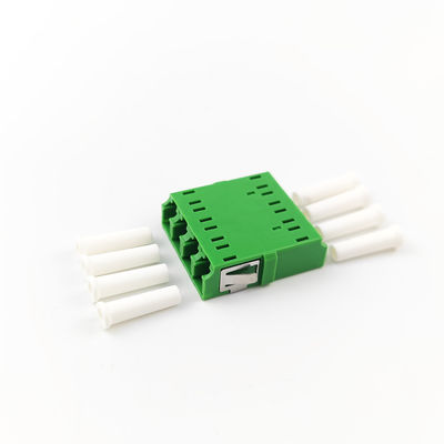 4 Portos Verde LC APC Adaptador de Fibra Óptica acoplador quadrado sem orelhas para desempenho FTTH