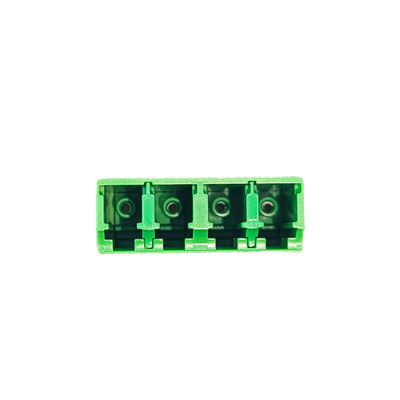 4 Portos Verde LC APC Adaptador de Fibra Óptica acoplador quadrado sem orelhas para desempenho FTTH