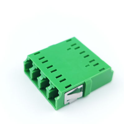 4 Portos Verde LC APC Adaptador de Fibra Óptica acoplador quadrado sem orelhas para desempenho FTTH