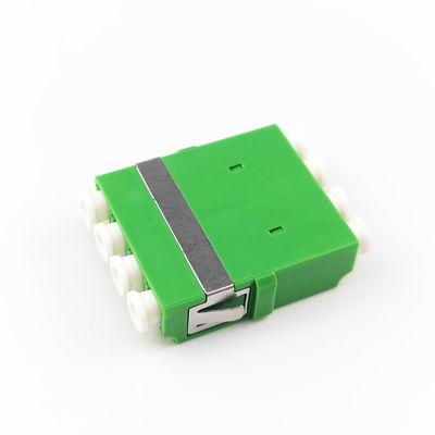 4 Portos Verde LC APC Adaptador de Fibra Óptica acoplador quadrado sem orelhas para desempenho FTTH