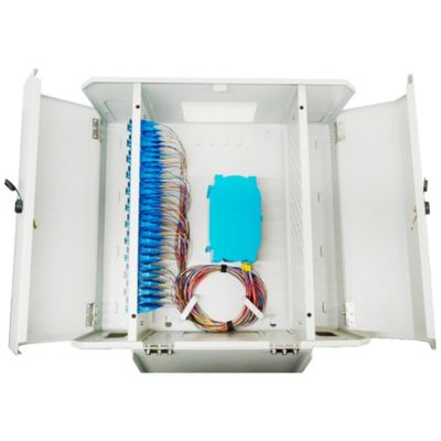 Conectores SC FC LC 96 portas Caixa de distribuição de fibra óptica FTTH para terminação de metal FTTX