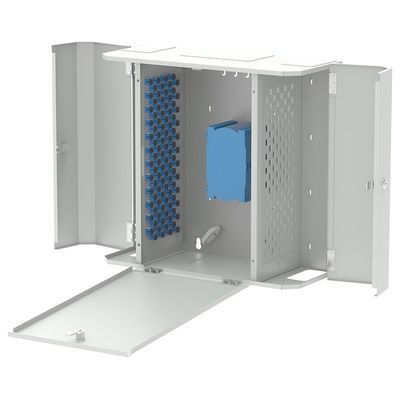 Conectores SC FC LC 96 portas Caixa de distribuição de fibra óptica FTTH para terminação de metal FTTX