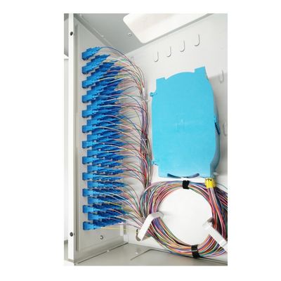Conectores SC FC LC 96 portas Caixa de distribuição de fibra óptica FTTH para terminação de metal FTTX
