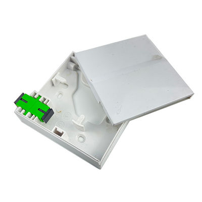 1 núcleo de plástico de fibra óptica de fachada painel de tomada branco essencial para conexão FTTH