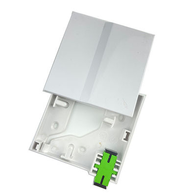 1 núcleo de plástico de fibra óptica de fachada painel de tomada branco essencial para conexão FTTH