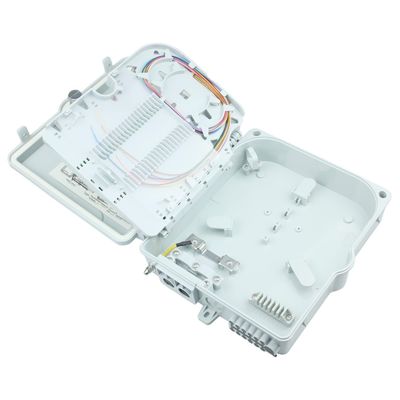 Caixa de distribuição de fibra óptica acesso FTTH exterior 12 núcleos terminação IP68 Telecom Power