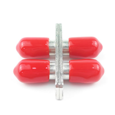 Conexão ativa de fibra óptica acoplador duplex rectangular ST UPC de 2 portas vermelho para FTTH