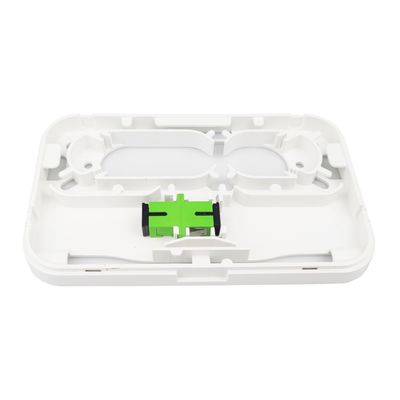 FTTH Network Indoor White 1 Core Plastic Fiber Optic Faceplate Socket Panel SC Connector Tipo 5