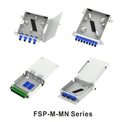 FTTX Network ODN Metal Mini Fiber Optic FTTH Terminal Box 8 Distribuição de núcleo com conectores LC e SC