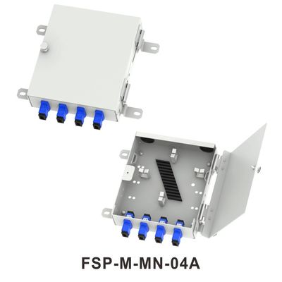 FTTX Network ODN Metal Mini Fiber Optic FTTH Terminal Box 8 Distribuição de núcleo com conectores LC e SC
