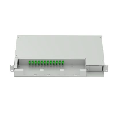 FTTX 19 polegadas Swing Patch Panel LC APC Tipo 12 Núcleos Fibra Óptica equipamento com 5